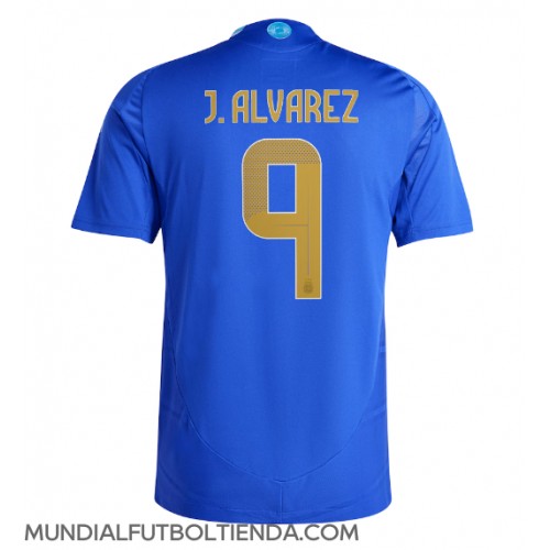 Camiseta Argentina Julian Alvarez #9 Segunda Equipación Replica Copa America 2024 mangas cortas